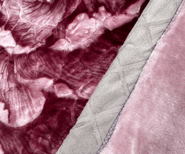Couvertures doublé à motifs et relief 5,8KG saumon  200/240