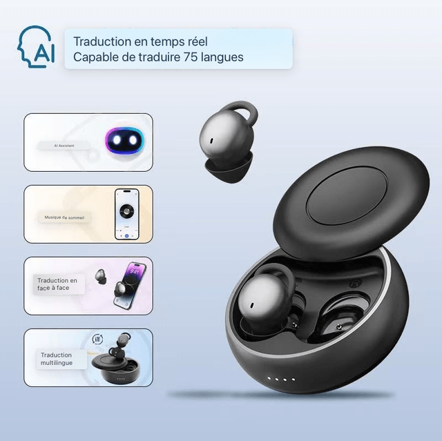 AI Oreillette traduction instantanée 114 langues 