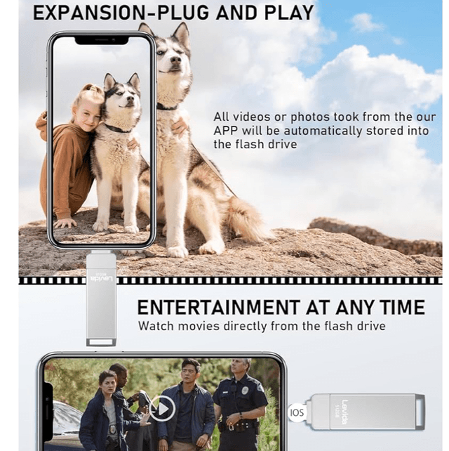 X Clé USB triple connecteur 2000 giga compatible avec toute appareil Livraison à partir du 15 décembre.