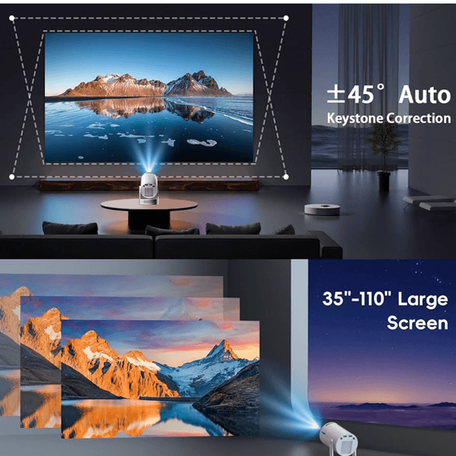 Rétroprojecteur 4k inclinaison 180 degrés 