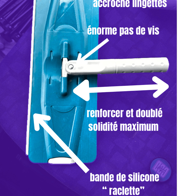 PACK x10 LINGETTES +RACLETTE+ RALLONGE 20cm gratuit 
