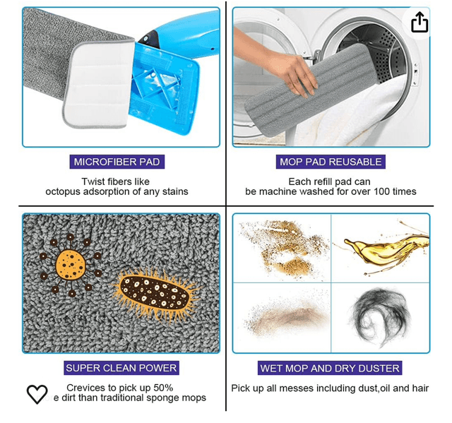 x10 LINGETTES MICROFIBRES POUR BALAI BY NONO 