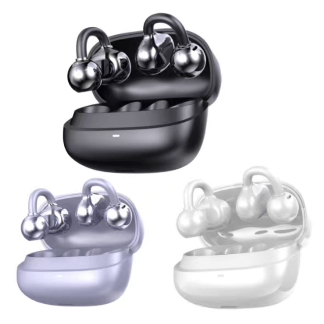 Écouteur Bluetooth noire conception unique du clip oreille