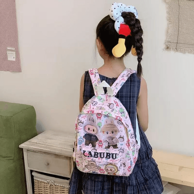 Sac a dos enfants rose claire 