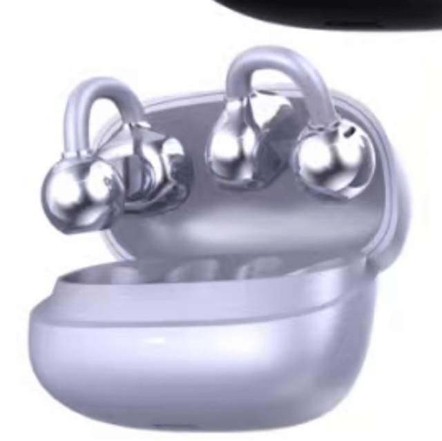 Écouteurs Bluetooth violet Conception unique du clip oreilles
