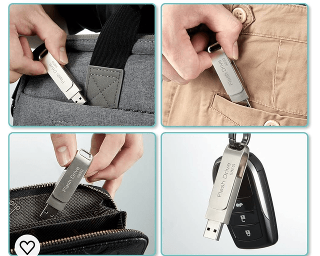 X Clé USB triple connecteur 2000 giga compatible avec toute appareil Livraison à partir du 15 décembre.